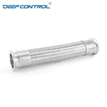 Water Cooling Liquid Data Center Stainless Steel Tri-clamp Braided Flexible Bellow Metal Hose With Ferrule End