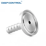 Data Center Liquid Cooling Water Hygienic Stainless Steel Sanitary Tri Clover Clamp Barb Hose Adapter
