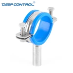 Data Center Liquid Cooling Water Hygienic Stainless Steel Weld TH6 Pipe Hanger With Blue Rubber Insert