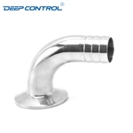 Data Center Liquid Cooling Water Sanitary Stainless Steel 90 Degree Elbow Tri Clamp Rubber Hose Barb Adapter