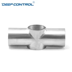 Sanitary Cooling Water Data Center Stainless Steel Hygienic Butt Weld 3A SMS DIN AS BS Equal Short Cross