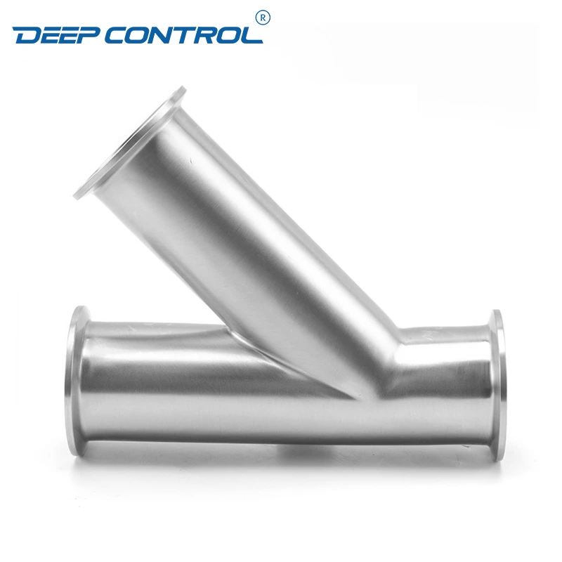 Data Center Liquid Water Cooling  Sanitary Stainless Steel 3A SMS DIN BS AS Tri Clamp Lateral Y Tee