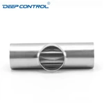 Hygienic Cooling Water Data Center Stainless Steel Butt Weld 3A SMS DIN AS BS Welding Short Tee