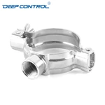 Data Center Liquid Cooling Water Hygienic Stainless Steel TH1M Pipe Holder With Female Thread End