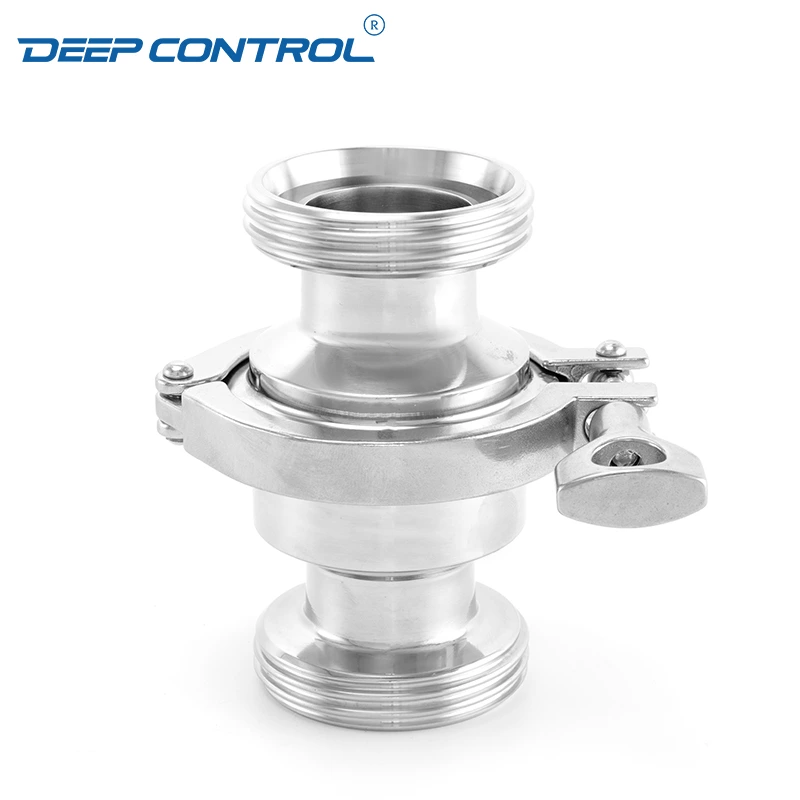 Hygienic Water Cooling Liquid Data Center Stainless Steel Thread Male Check Valve No Return Valve