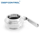 Hygienic Cooling Water Liquid Data Center Stainless Steel One Piece 1PC Free Leak Sanitary Tri-Clamp Butterfly Valve