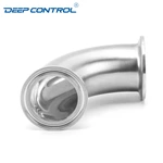 Data Center Liquid Cooling Water Hygienic Stainless Steel 90 Degree Bend 3A SMS DIN AS BS Tri Clamp Elbow
