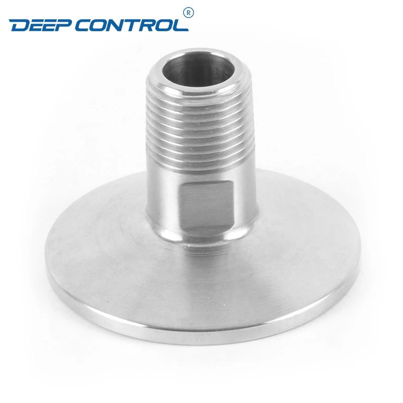 Cooling Water Data Center Stainless Steel Hygienic BSPT NPT Thread Male Tri Clamp Ferrule Adapter