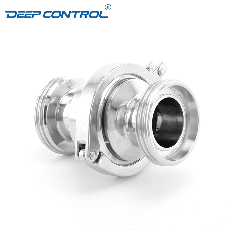 Hygienic Water Cooling Liquid Data Center Stainless Steel Thread Male Check Valve No Return Valve