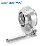 Hygienic Cooling Water Liquid Data Center Stainless Steel One Piece 1PC Free Leak Sanitary Tri-Clamp Butterfly Valve