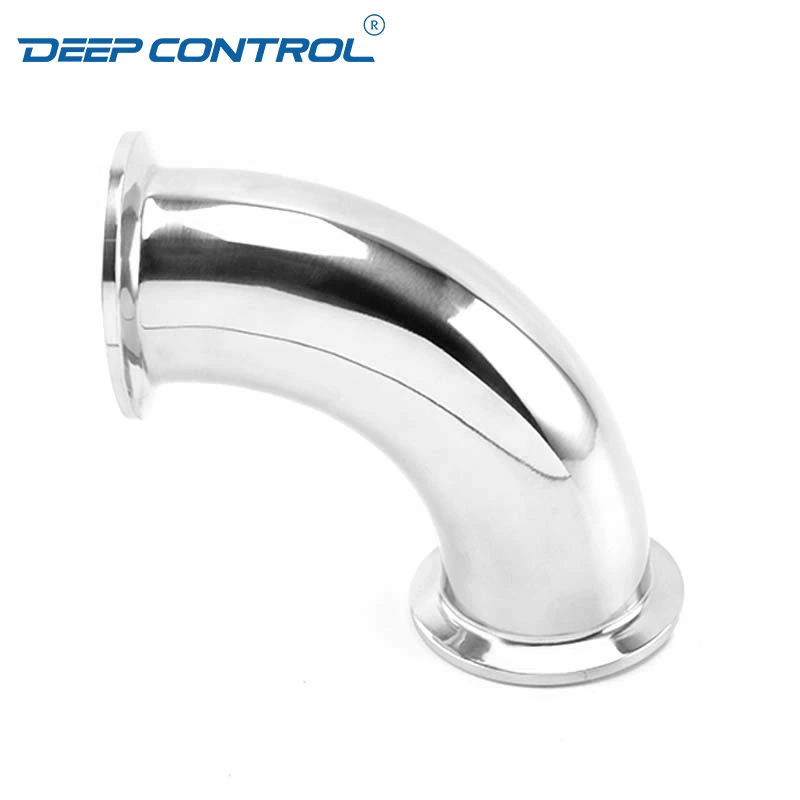 Hygienic Data Center Liquid Cooling Water Sanitary 90 Degree SMS DIN 3A BS AS Bend Tri Clamp Clamped Elbow With Mirror Polish