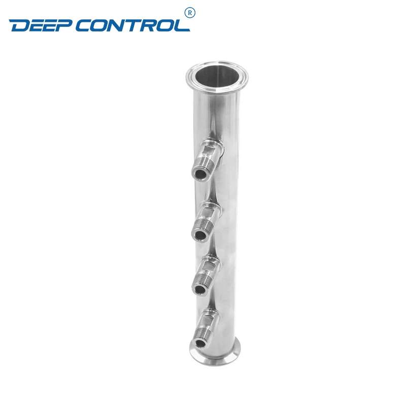 Hygienic Data Center Liquid Cooling Water Stainless Steel Tri Clamp Male BSPT NPT Distribution Water Manifold