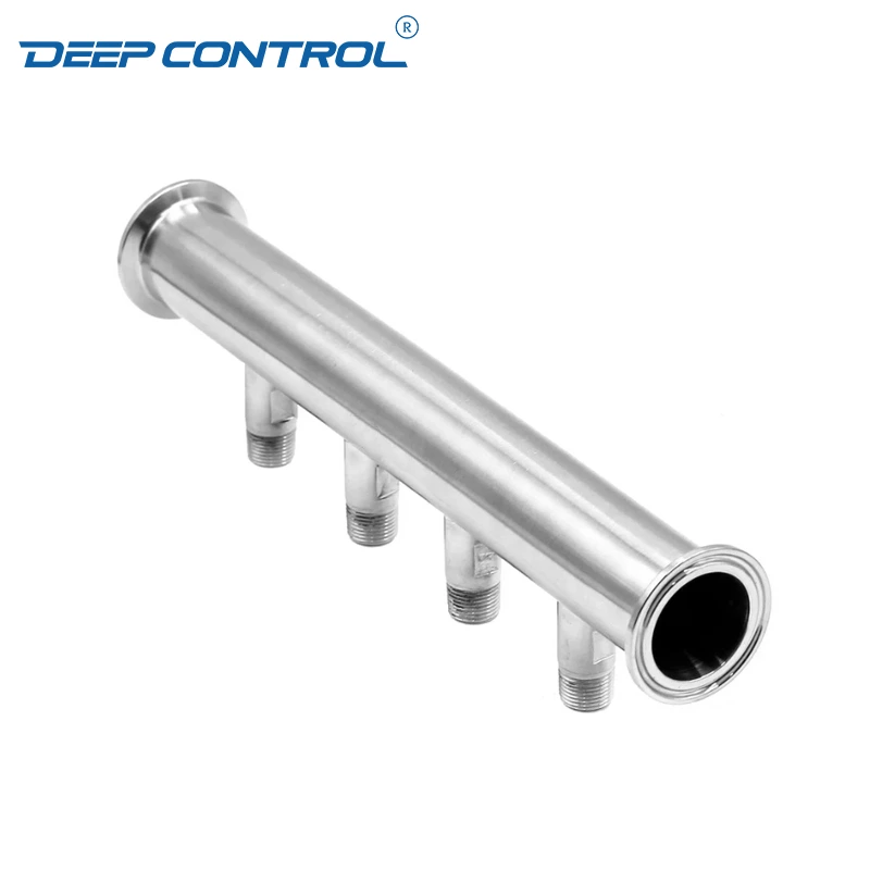 Hygienic Data Center Liquid Cooling Water Stainless Steel Tri Clamp Male BSPT NPT Distribution Water Manifold