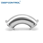 Data Center Liquid Cooling Water Hygienic Stainless Steel 90 Degree Bend 3A SMS DIN AS BS Tri Clamp Elbow