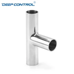 Hygienic Data Center Cooling Water Sanitary Stainless Steel Welding 3A SMS DIN BS AS Equal Tee