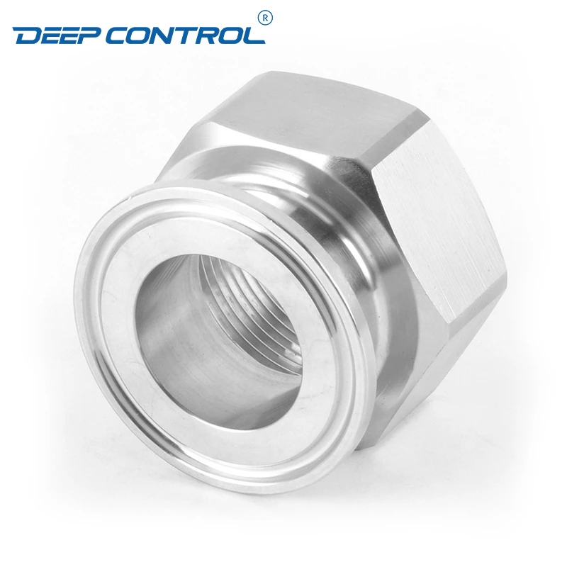 Liquid Cooling Water Energy Storage Sanitary Stainless Steel Hygienic Hexagon BSP NPT Thread Female Ferrule Clamp Adapter