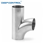 Sanitary Cooling Water Data Center Stainless Steel Hygienic Butt Weld 3A SMS DIN AS BS Welding Y Type Tee