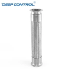 Water Cooling Liquid Data Center Stainless Steel Tri-clamp Braided Flexible Bellow Metal Hose With Ferrule End