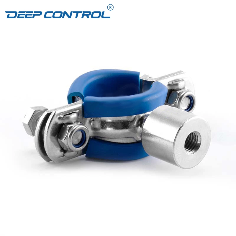 Liquid Cooling Water Sanitary Stainless Steel Hygienic Thread M10 Pipe Hanger With Blue Insert