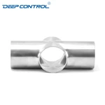 Sanitary Cooling Water Data Center Stainless Steel Hygienic Butt Weld 3A SMS DIN AS BS Equal Short Cross
