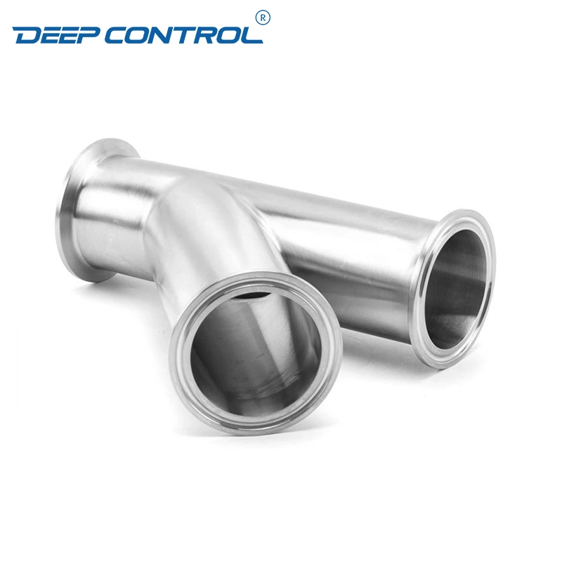 Data Center Liquid Water Cooling  Sanitary Stainless Steel 3A SMS DIN BS AS Tri Clamp Lateral Y Tee