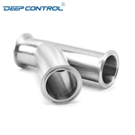 Data Center Liquid Water Cooling  Sanitary Stainless Steel 3A SMS DIN BS AS Tri Clamp Lateral Y Tee