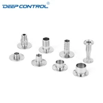 Sanitary Data Center Liquid Cooling Water Stainless Steel Hygienic Tri Clover BSPT NPT Hose Rubber Ferrule