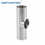 Hygienic Cooling Water Data Center Stainless Steel Butt Weld 3A SMS DIN AS BS Welding Short Tee