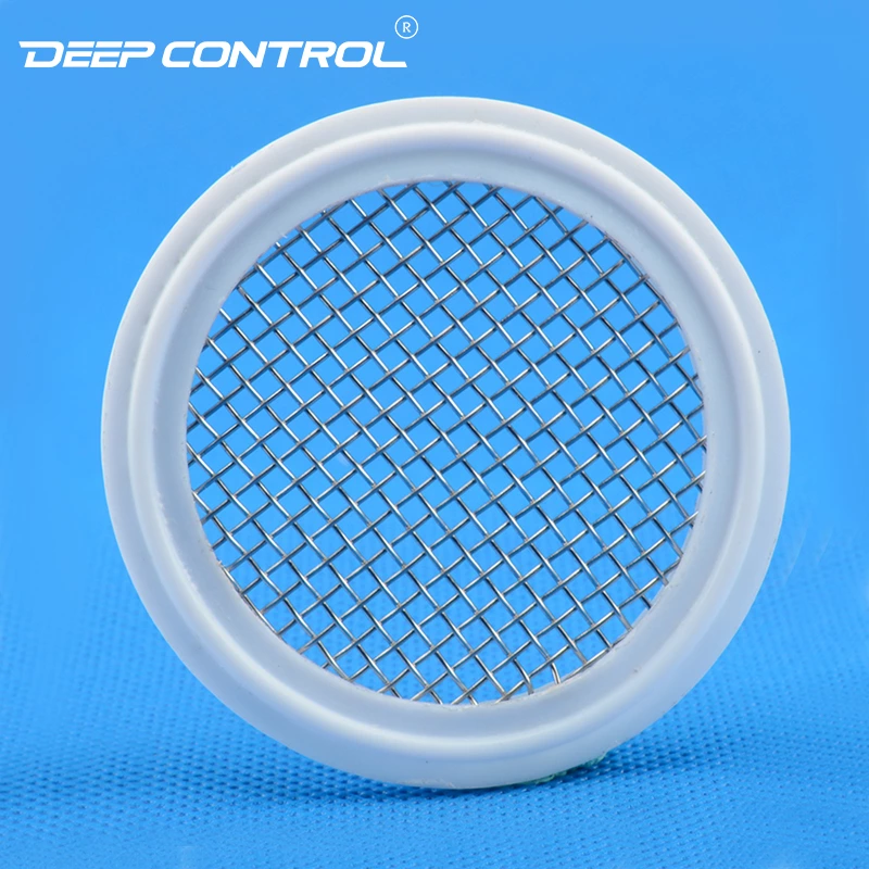 Hygienic PTFE Seal Gasket With Stainless Steel Screen Net For Sanitary Data Center Liquid Cooling Water Stainless Steel Tri-Clamp Ferrule