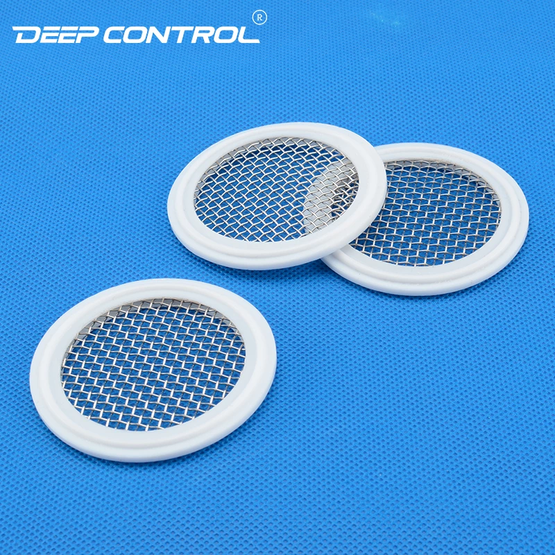 Hygienic PTFE Seal Gasket With Stainless Steel Screen Net For Sanitary Data Center Liquid Cooling Water Stainless Steel Tri-Clamp Ferrule