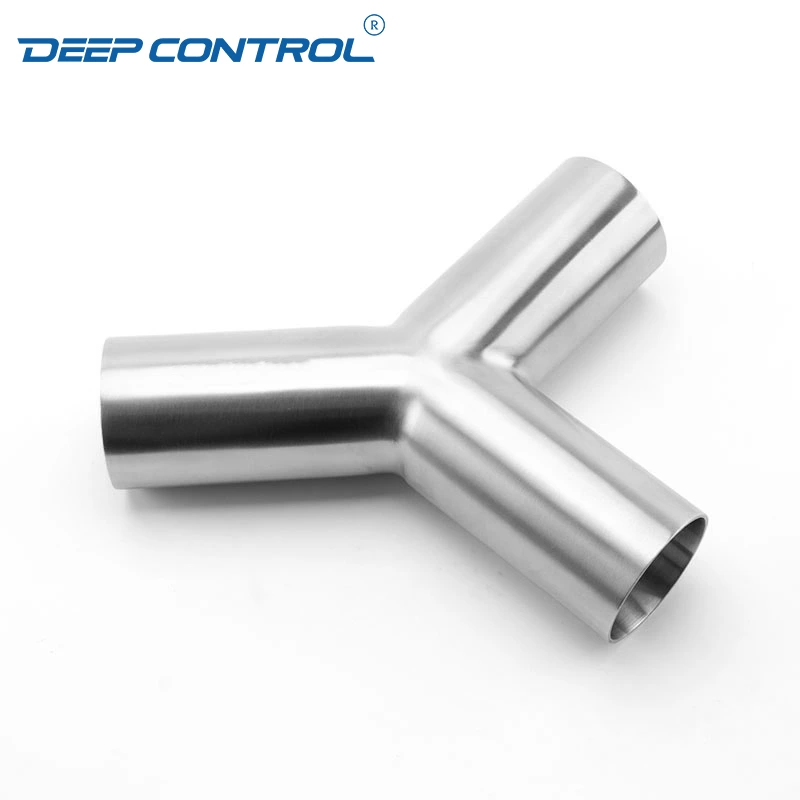 Hygienic Water Cooling Liquid Data Center Sanitary Stainless Steel Welding Y Type 3A SMS DIN AS BS Equal Tee