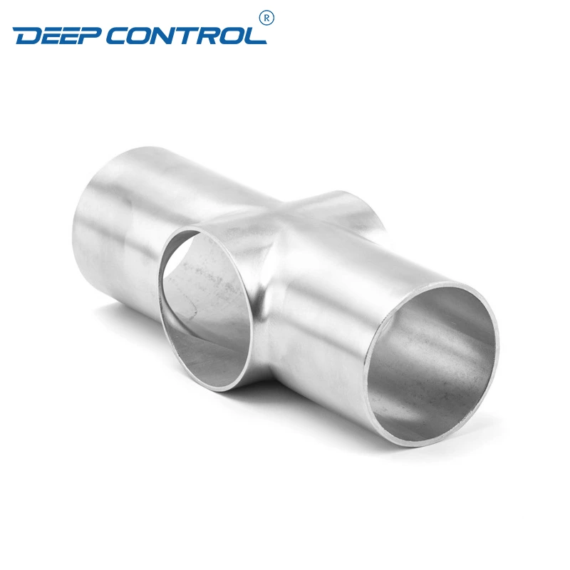 Sanitary Cooling Water Data Center Stainless Steel Hygienic Butt Weld 3A SMS DIN AS BS Equal Short Cross