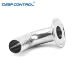 Data Center Liquid Cooling Water Sanitary Stainless Steel 90 Degree Elbow Tri Clamp Rubber Hose Barb Adapter