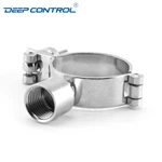 Data Center Cooling Water Sanitary Stainless Steel Hinged Pipe Hanger with BSP Socket