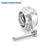 Hygienic Cooling Water Liquid Data Center Stainless Steel One Piece 1PC Free Leak Sanitary Tri-Clamp Butterfly Valve