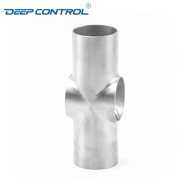 Sanitary Cooling Water Data Center Stainless Steel Hygienic Butt Weld 3A SMS DIN AS BS Equal Short Cross